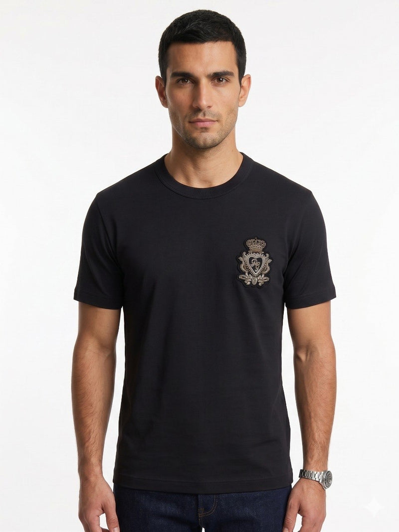Dolce & Gabbana Royal Crest Tee – Black