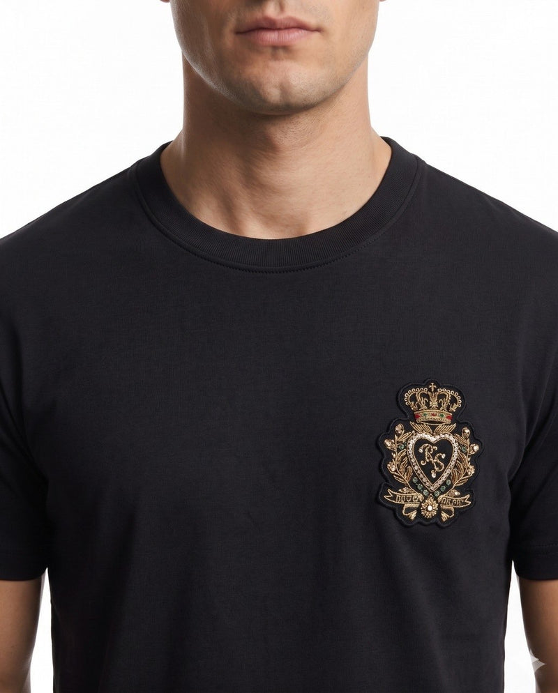 Dolce & Gabbana Royal Crest Tee – Black