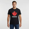 Dsquared2 Distressed Maple Leaf T-Shirt — Black